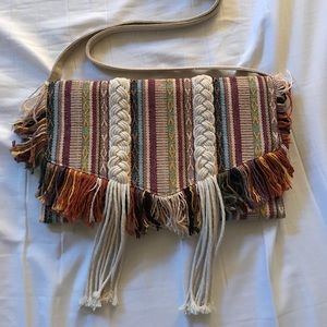 Multicolored Boho Fringe Crossbody Bag 🦋